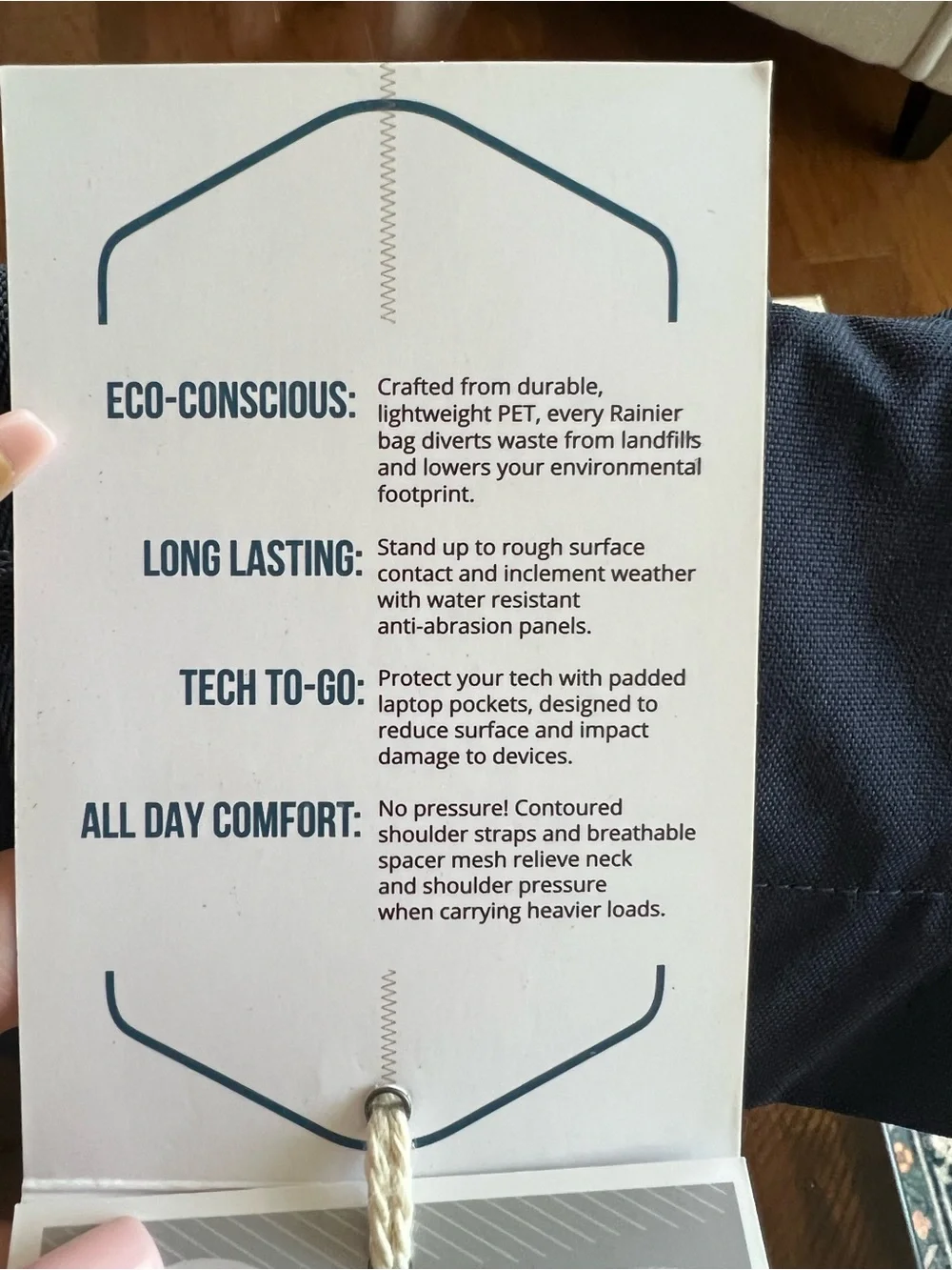 NWT Skyway Rainier Rolltop Commuter Backpack Navy 20L Laptop Travel Bag